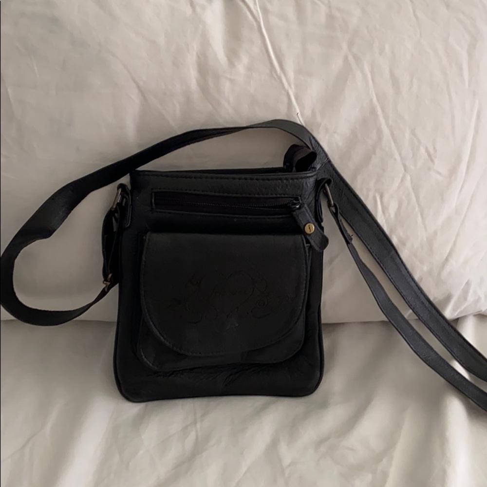 🖤Black Leather Crossbody bag💐